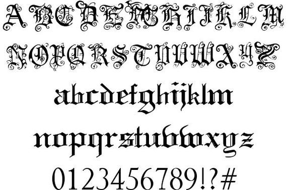 gothic fonts for microsoft word
